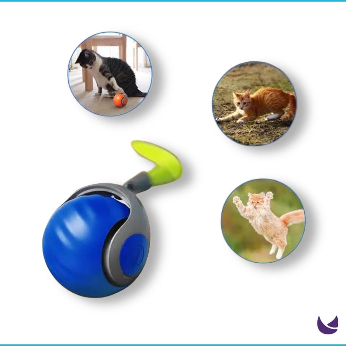 Interactive Cat Toy Ball Speedy Tail - Automatic Rolling Cat Toy 3