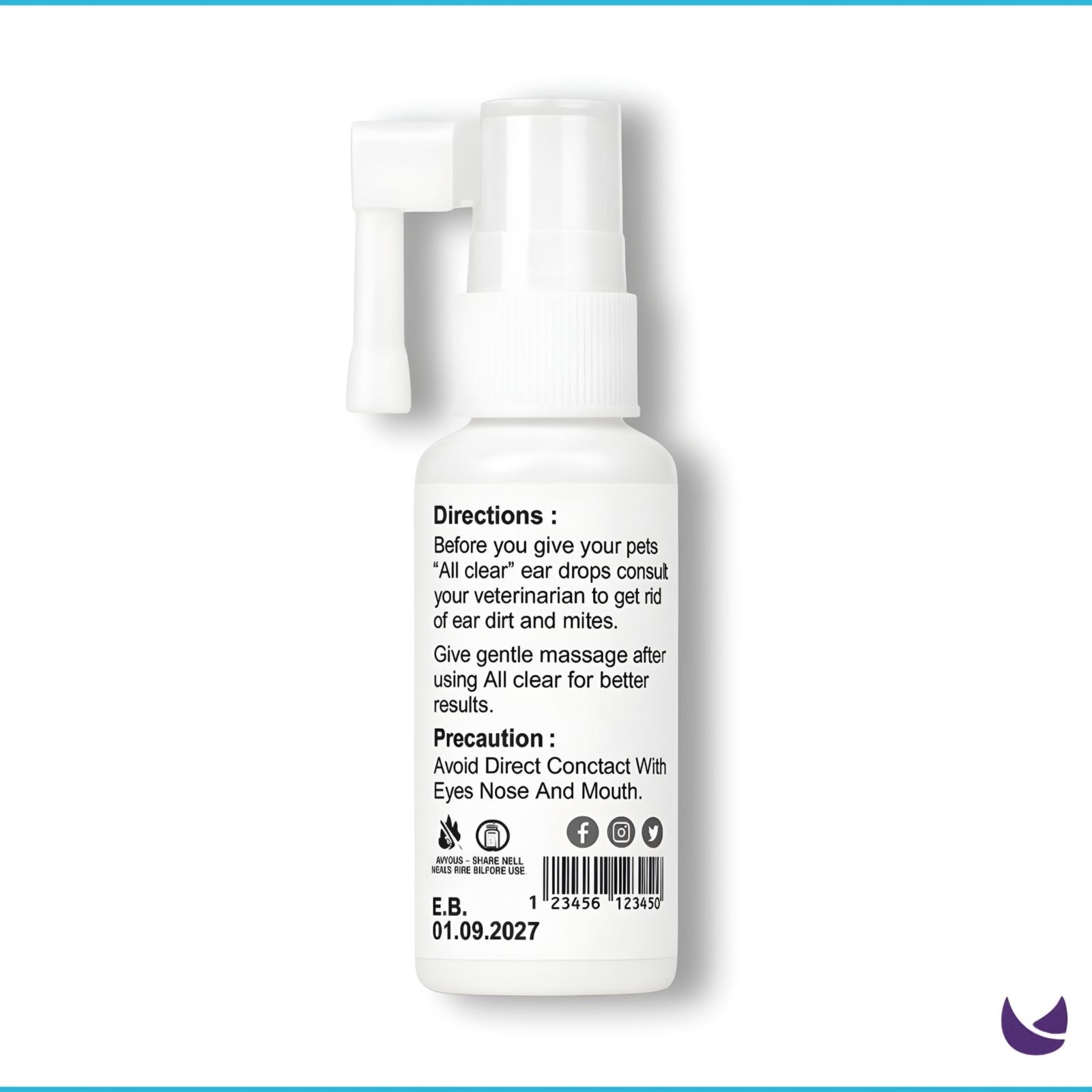 All Clear Ear Drops for Ear Mite Treatment in Cats and Dogs 1