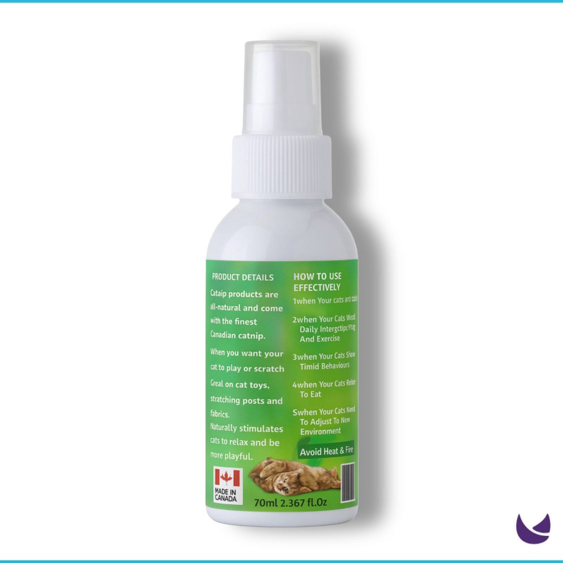 Catnip Spray for Cats – Natural Canadian Formula (70ml) 1