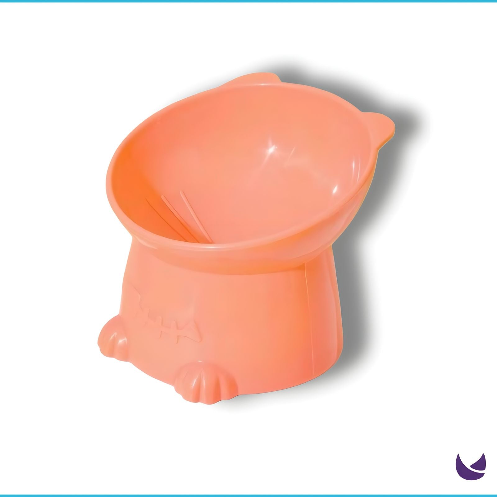 Elevated Tilted Cute Cat Bowl 2