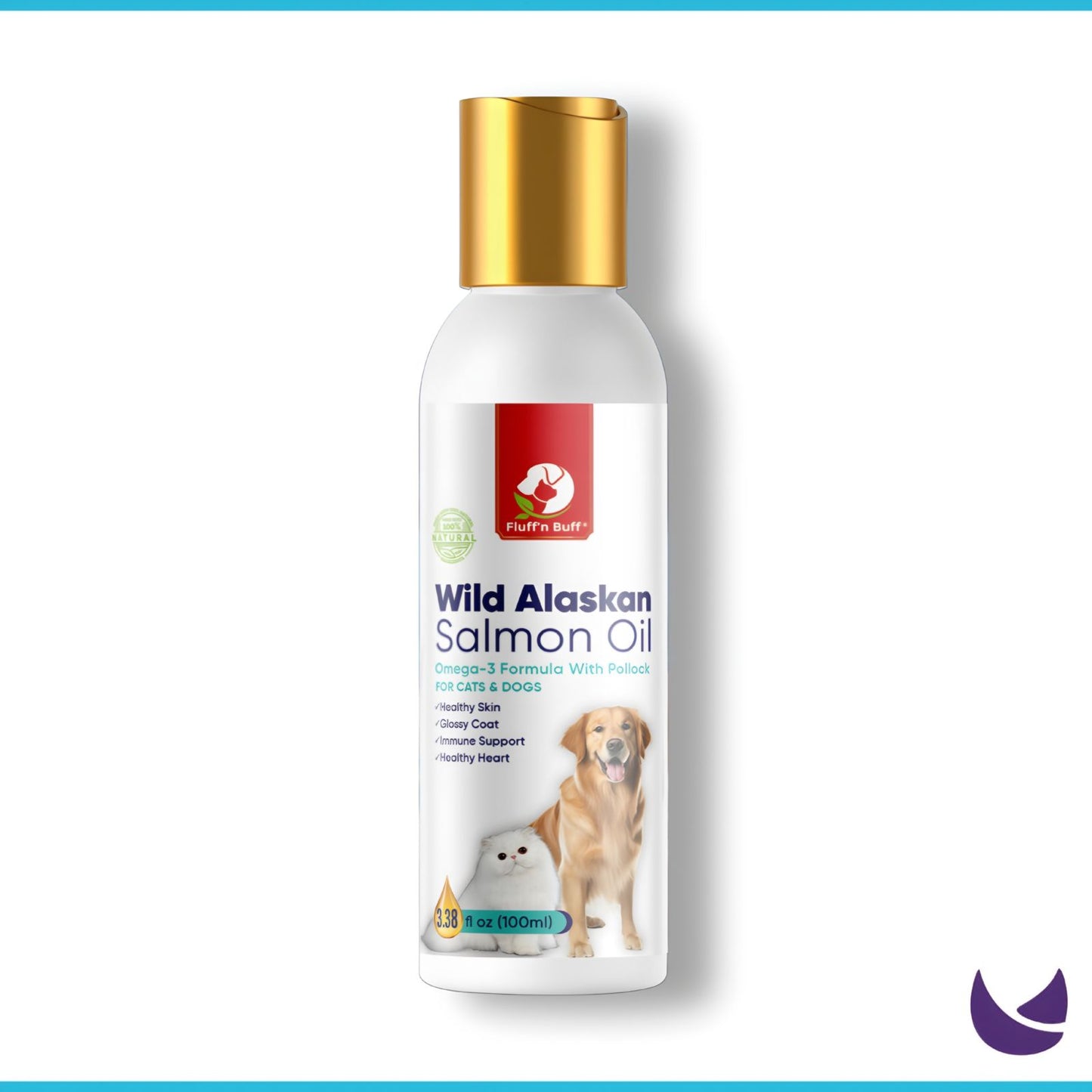Fluff n Buff Wild Alaskan Salmon Oil For Pets – 100 ML