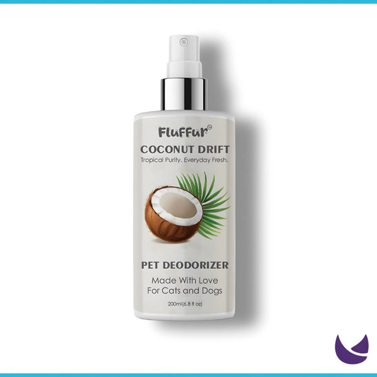 Fluffur Pet Deodorizing Spray – Coconut Drift Freshness – 200 ml