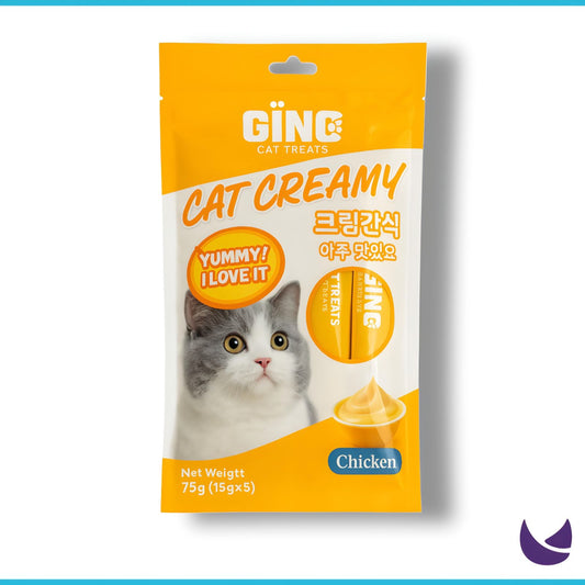 Gino Creamy Lickable Treats For Cat – 75 Grams