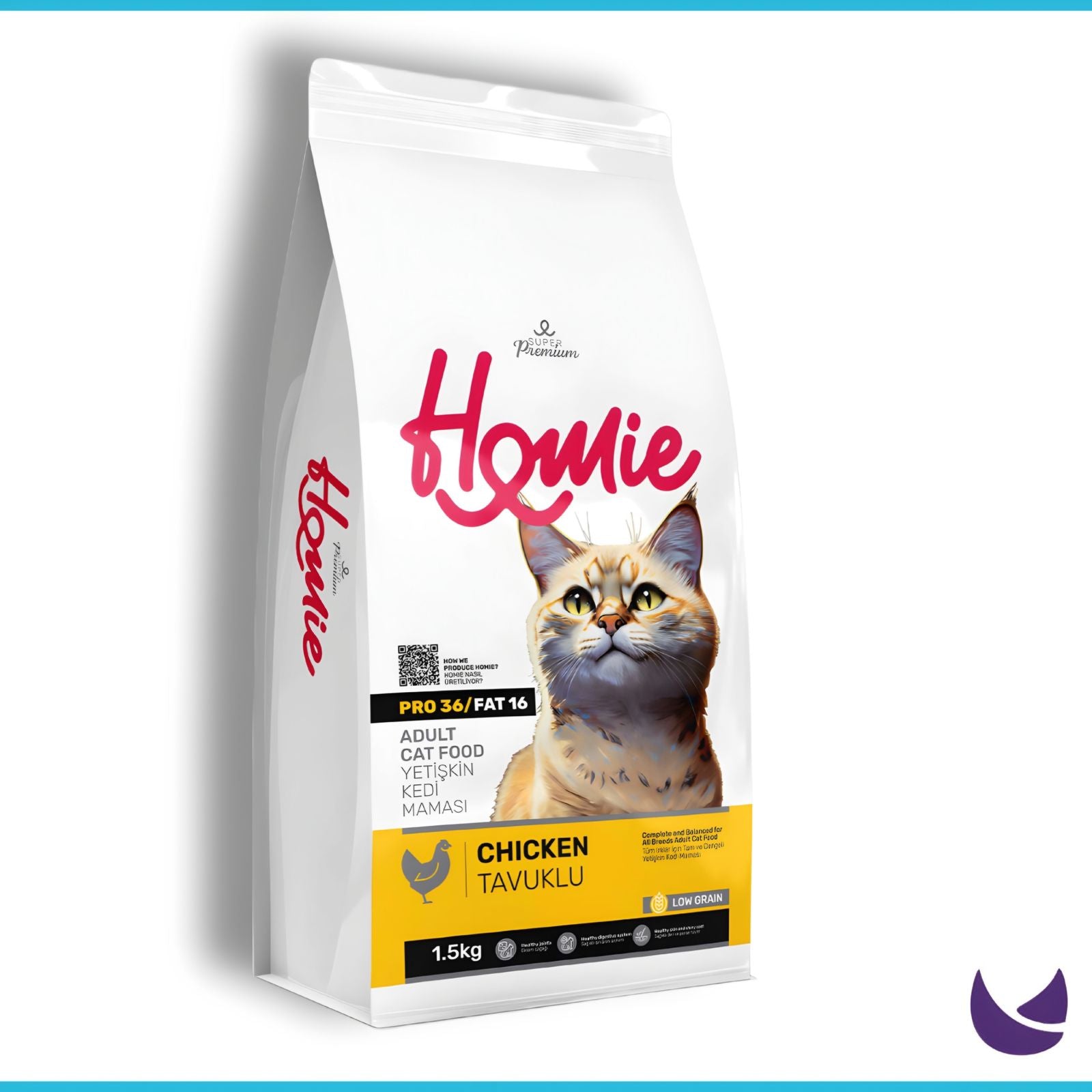 Homie Super Premium Low Grain Adult Cat Food – Chicken