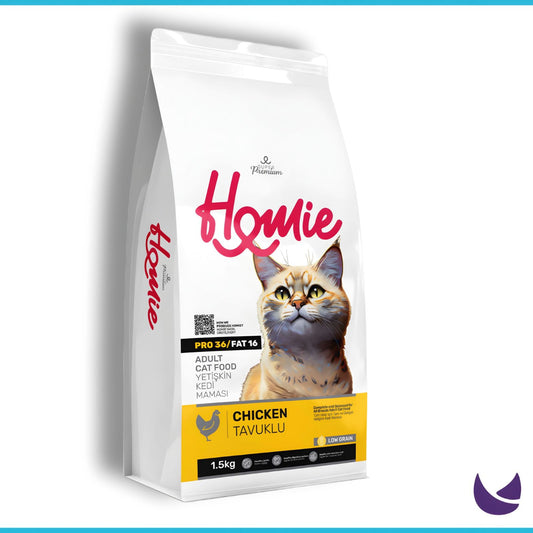 Homie Super Premium Low Grain Adult Cat Food – Chicken