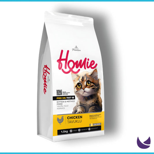 Homie Super Premium Low Grain Kitten And Mother Cat Food – Chicken