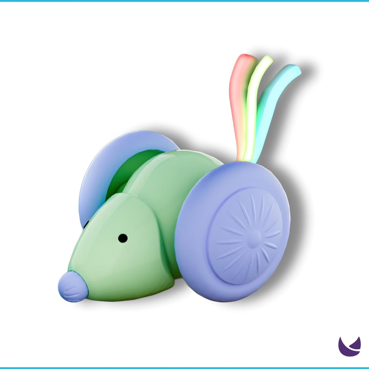 Interactive Mouse Cat Toy with Rolling Wheels 2