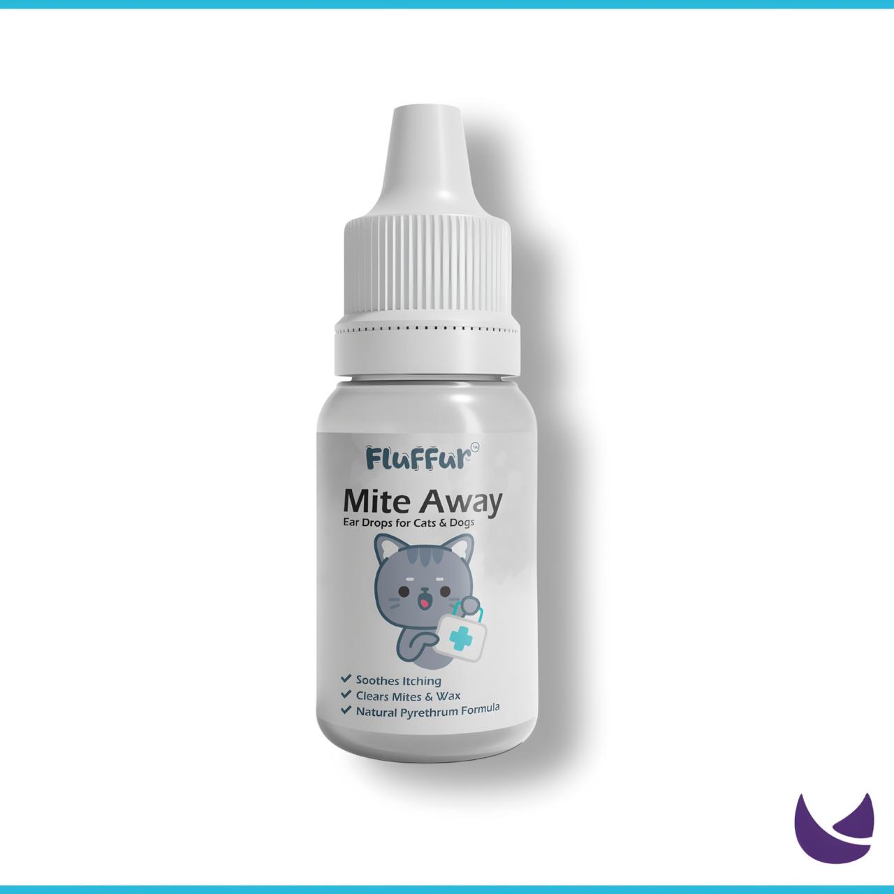 Mite Away – 15ml Ear Mite Drops for Cats & Dogs