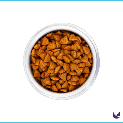 Monello Cat Food kibble in bowl