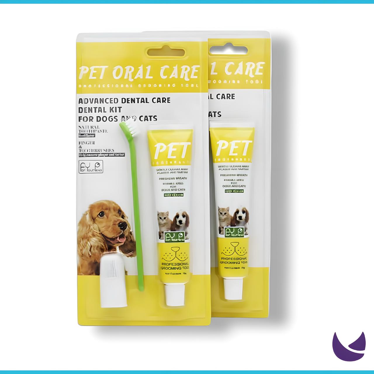 Pet Dental Care Kit – Toothpaste and Toothbrush for Cats & Dogs