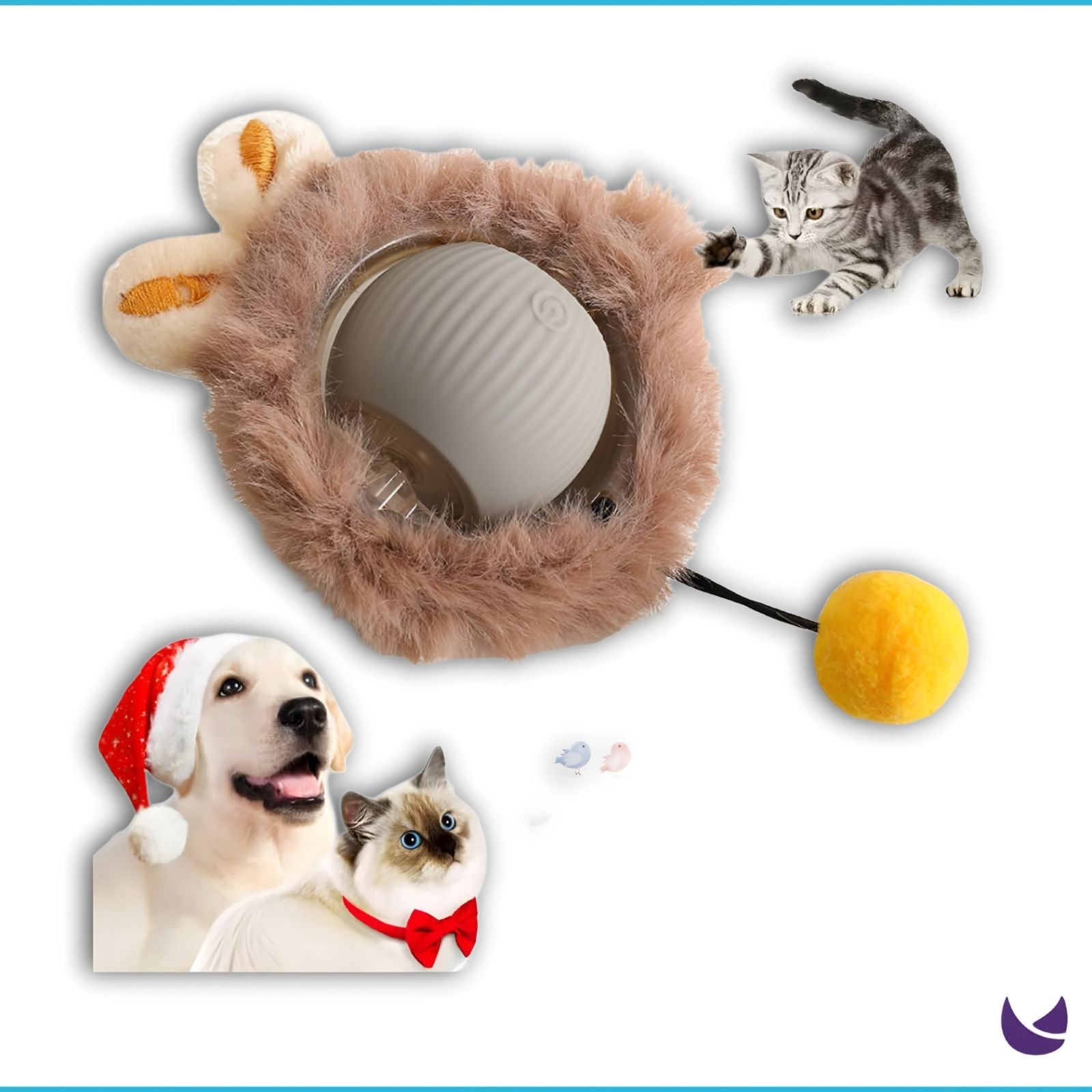 Smart Automatic Cat Ball Plush Toy for Cats 1
