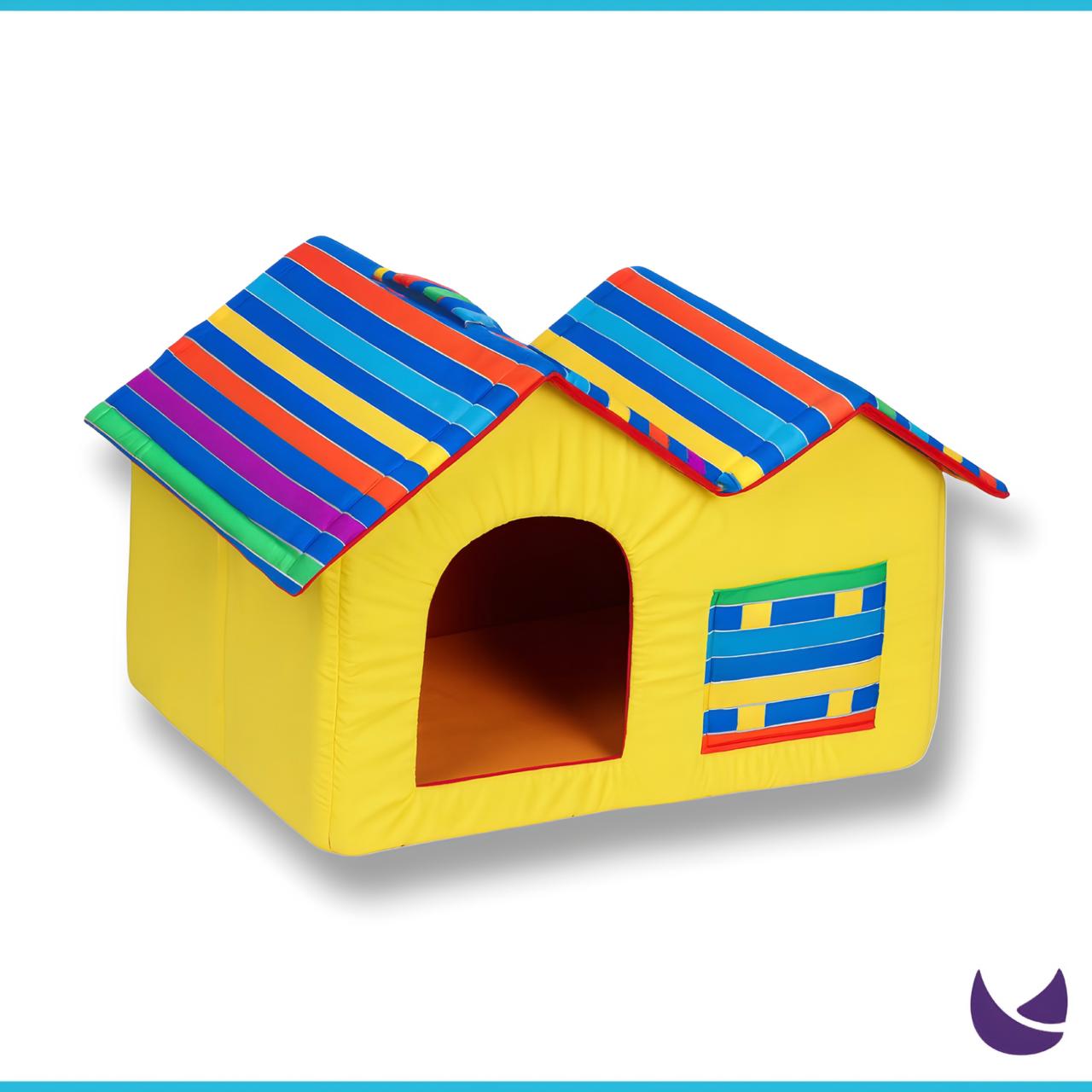 Soft Foam Double Roof Cat House for Cats