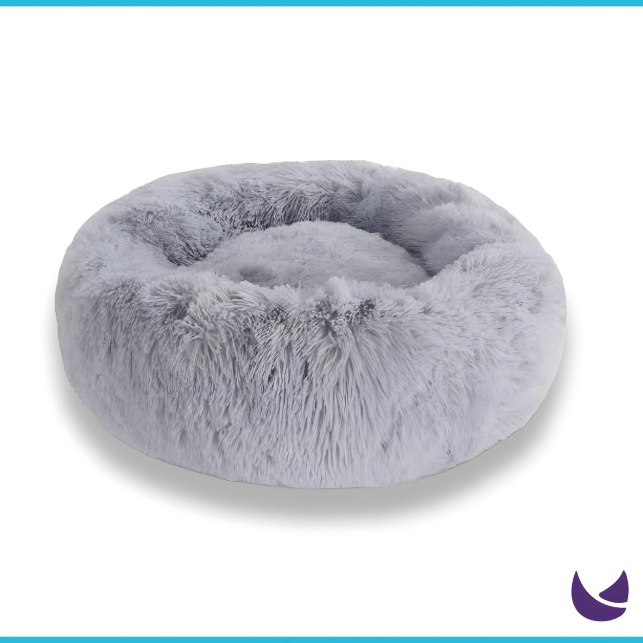Soft Plush Round Cat Bed for Indoor Cats