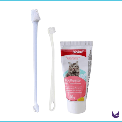 Bioline Dental Hygiene Set for Cats - Toothpaste and Toothbrush