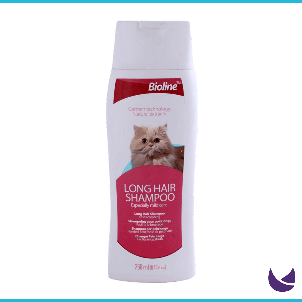 Bioline long hair shampoo for cats 250ml pink