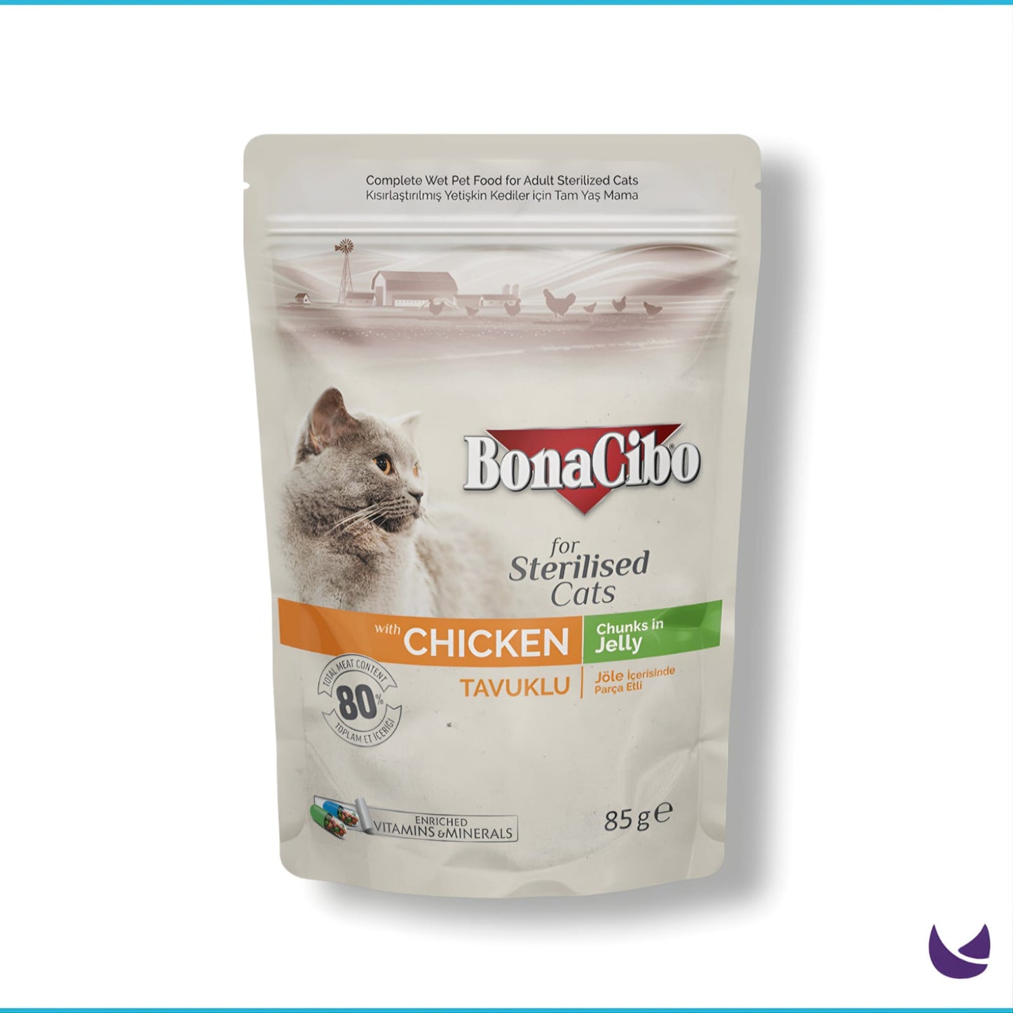 BonaCibo Wet Cat Food Pouch