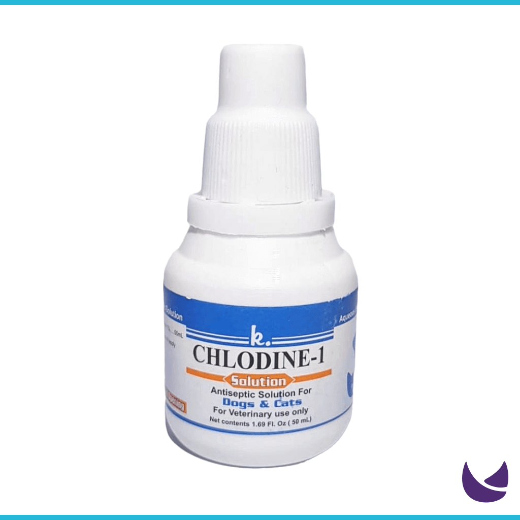 CHLODINE-1 DROPS for cats and dogs ear cleaning