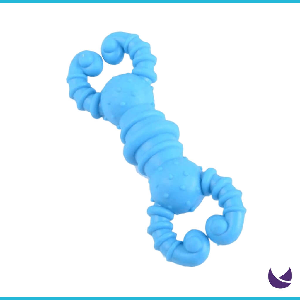 Rubber Chew Teether Toy for Dogs - blue