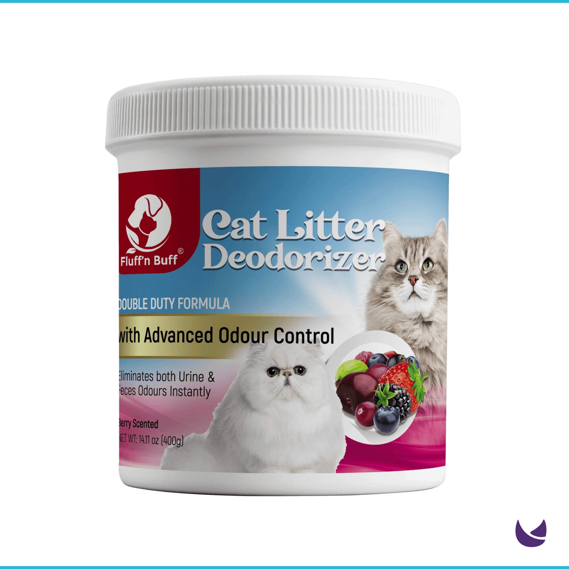 Fluff n Buff Cat Litter Deodorizer Berry Scent Pink