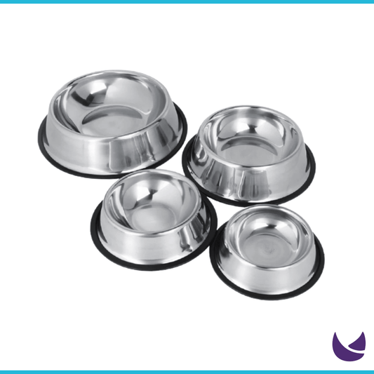 Stainless steel pet food bowl in 4 sizes