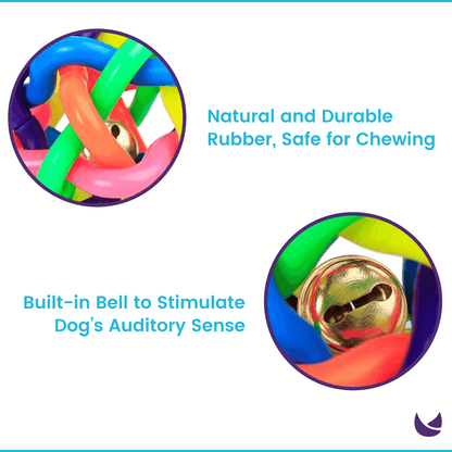 Features of rainbow dog chewing toy