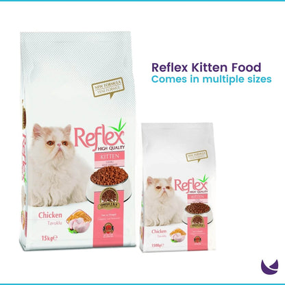 Reflex Kitten Food Chicken flavor sizes