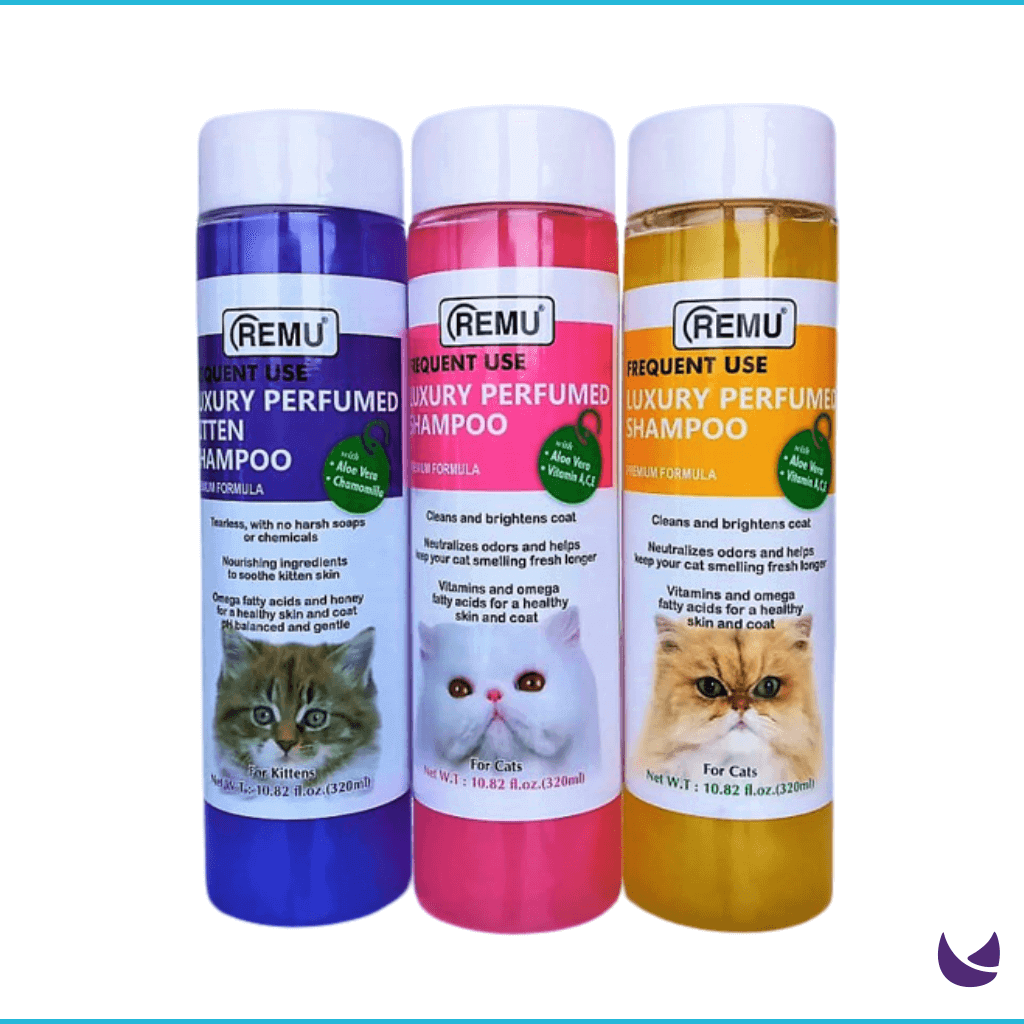 Remu Luxury Perfumed Shampoo all formula bottles for cats and kittens